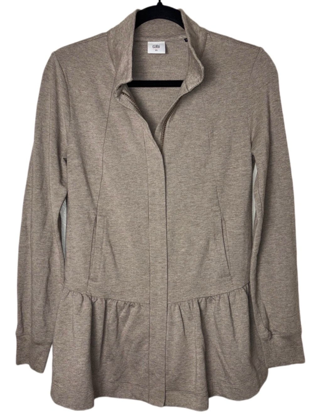 Cabi The Weekend Topper Jacket Style #3543 women's size XS Fossil Light Brown
